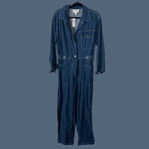 NWT Mare Mare x Anthropologie Denim Utility Suit Jumpsuit sz S